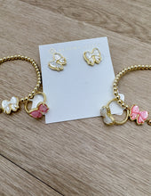 Load image into Gallery viewer, Kendra Scott Haley Bow STRCH Gold Bracelet in Blush Ivory MOP