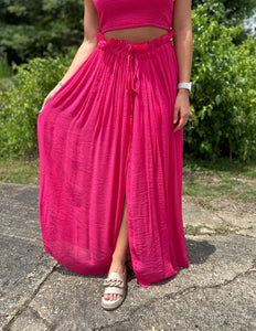 Thanks for the Memories Smocked Top & Maxi Skirt Set Fuchsia