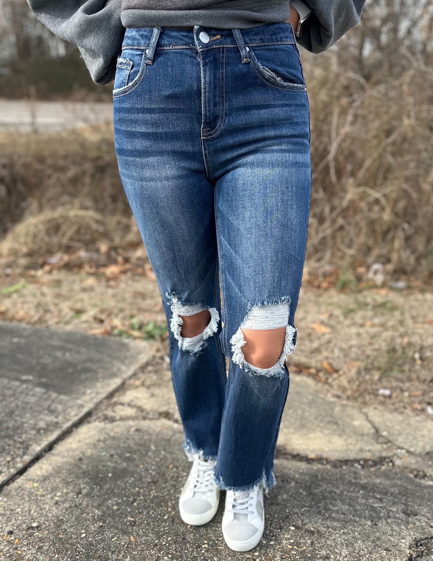 Sure of Yourself High Rise Crop Jeans