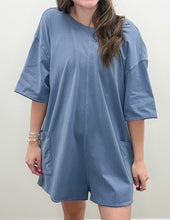 Load image into Gallery viewer, Free People Hot Shot Tee Romper Coddy in Skyline