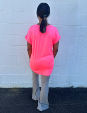 Load image into Gallery viewer, Less of You V-Neck Top Neon Pink