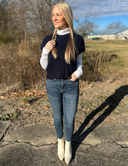 Alina Sweater Vest Navy