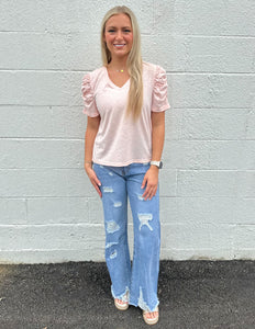 Taking it Slow Relaxed Fit Top Blush