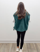 Load image into Gallery viewer, Forget The World Sherpa Vest with Snap Closure in Green