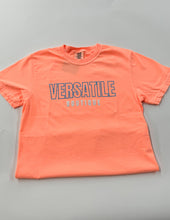 Load image into Gallery viewer, Versatile Boutique Logo SS Tee Neon Cantaloupe