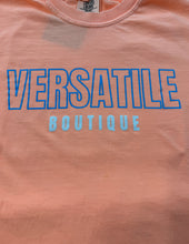 Load image into Gallery viewer, Versatile Boutique Logo SS Tee Neon Cantaloupe