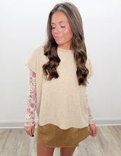 Load image into Gallery viewer, Prove Me Wrong Cap SS Sweater Top in Taupe