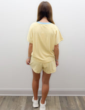 Load image into Gallery viewer, Every Part Of Me Stripe Knit Top &amp; Short Sets in Butter/Sky