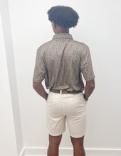 Load image into Gallery viewer, Southern Point Co. Pattern Performance Polo in Gunstock