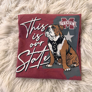 Mississippi State Bulldogs Our State SS Tee