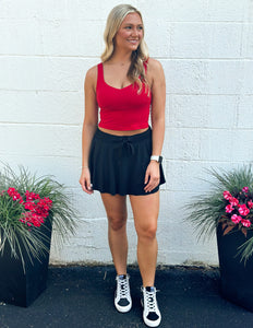 Yoga Crop Top True Red