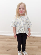 Load image into Gallery viewer, Local Girl Youth Boxy Crop SS Tee in Forest Camo Saltwater