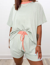 Load image into Gallery viewer, Every Part Of Me Stripe Knit Top &amp; Short Sets
