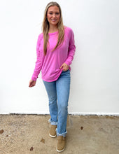 Load image into Gallery viewer, All About the Basics Cotton Raglan Sleeve Top in H Mauve