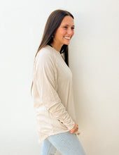 Load image into Gallery viewer, All About the Basics Cotton Raglan Sleeve Top in Sand Beige