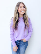 Load image into Gallery viewer, All About the Basics Cotton Raglan Sleeve Top in B Lavender