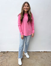 Load image into Gallery viewer, All About the Basics Cotton Raglan Sleeve Top in H Fuchsia