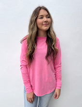 Load image into Gallery viewer, All About the Basics Cotton Raglan Sleeve Top in H Fuchsia