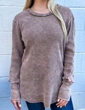 Load image into Gallery viewer, Sweet Creature Waffle Sweater Mocha