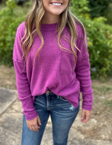 By Your Grace Sweater Lt Plum