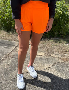 Follow Me Athletic Shorts Highlight Orange