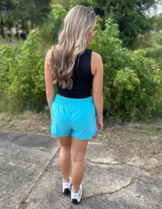 Follow Me Athletic Shorts Highlight Blue