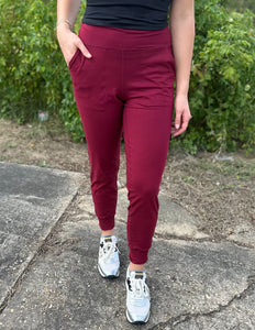 When You're Not Next to Me Joggers Burgundy