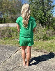 My Summer Top & Short Set Kelly Green