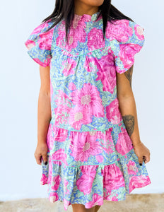 Talking Bout Forever Smocked Neck Mini Dress