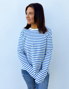 Doing Alright Striped Basic Knit Top