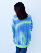 Load image into Gallery viewer, Errand Runs Striped High Low Sweatshirt Top