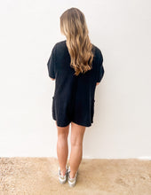 Load image into Gallery viewer, Never Leave Casual V-Back Short Sleeve Romper in Black