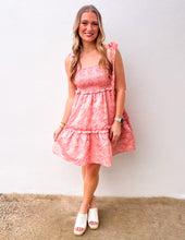 Load image into Gallery viewer, Spring Lover Smocked Tie-Strap Dress in Peach