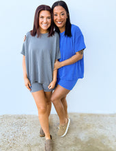 Load image into Gallery viewer, None Like You Short Sleeve Top &amp; Shorts Set in Bright Blue