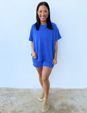 Load image into Gallery viewer, None Like You Short Sleeve Top &amp; Shorts Set in Bright Blue