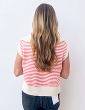 Load image into Gallery viewer, No Kind of Love Striped Knit Sleeveless Top in Coral