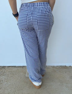 Happy Days Gingham Pants in Navy