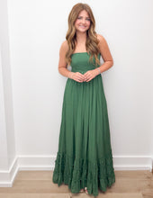 Load image into Gallery viewer, Not Doing Good Without Smocked Halter Maxi Dress-Hunter Green