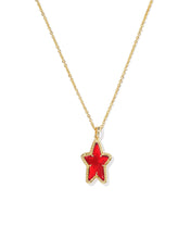 Load image into Gallery viewer, Kendra Scott Ada Gold Short Pendant Necklace Red Illusion