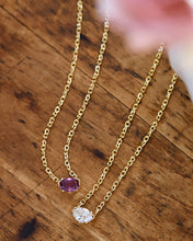 Load image into Gallery viewer, Kendra Scott Gold Cailin Pendant Necklace in Purple Crystal