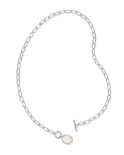 Load image into Gallery viewer, Kendra Scott Daphne Link Chain Necklace Rhodium Ivory MOP