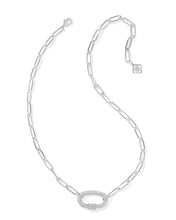 Load image into Gallery viewer, Kendra Scott Silver Emery Link Chain Necklace in White Crystal