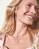 Kendra Scott Tatum Short Pendant Gold Necklace in Blue Mix