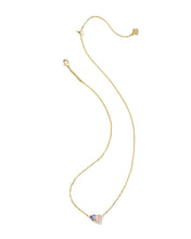 Load image into Gallery viewer, Kendra Scott Tatum Short Pendant Gold Necklace in Purple Mix