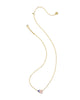 Kendra Scott Tatum Short Pendant Gold Necklace in Purple Mix