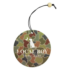 Local Boy River Camo Circle Air Freshener in Forest