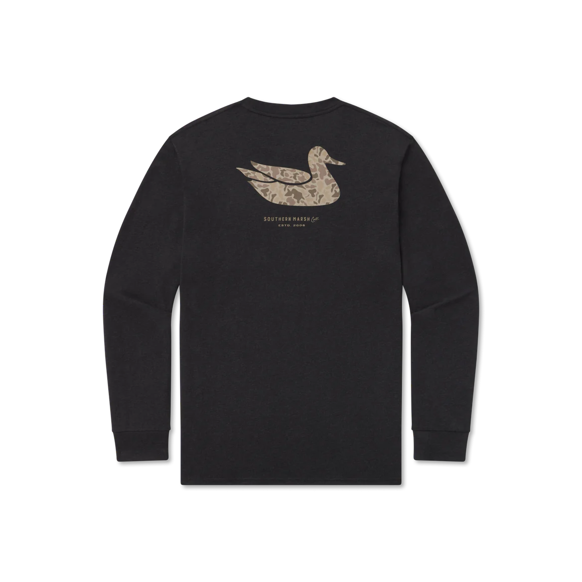 Southern Marsh Camo Duck Originals LS Tee Washed Graphite