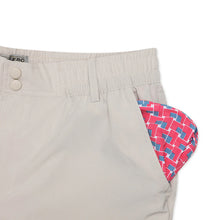 Load image into Gallery viewer, Burlebo 7" Everyday Shorts in Light Khaki with American Flag Pocket