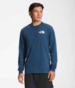 The North Face Men’s LS Box NSE Tee Shady Blue