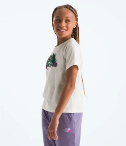 North Face Girls' Graphic SS Tee White Dune